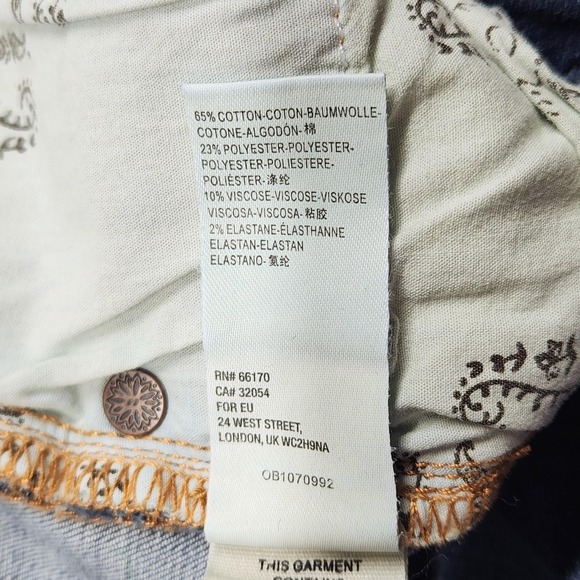 We The Free Jeans Womens 25 Medium Wash High Rise Flare Bell Bottom Button Fly - Picture 14 of 16